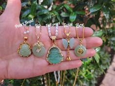 Gold Filled Mint Jade Necklace product images. Luxury Green Jade Jewelry, Jade Jewelry Necklace, Jade Buddha Necklace, Jade Necklace Pendant, Cute Necklaces, Jade Buddha, Dope Jewelry Accessories, Jade Bead Necklace, Buddha Necklace