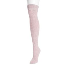 Feel comfy and cozy in MUK LUKS Marl Over the Knee Socks with ultra-soft microfiber material that will keep you warm while a non-skid bottom keeps you safe on slick floors. Machine wash cold. Only non-chlorine bleach when needed. Dry Flat. Imported. -95% Polyester, 4% Spandex, 1% Elastic Knit-PVC Non-Skid Dots-Women’s Whole Sizes 6-11 Slippery Floor, Womens Shoe, Over The Knee Socks, Cozy Socks, Knee Socks, Socks And Hosiery, Knit Patterns, Knee High Sock, Keep Warm