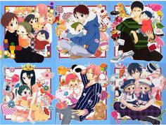 an image of some anime characters with their babies and children in the same photo together