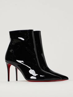 Fall/Winter 2023/2024 Christian Louboutin Flat Ankle Boots Woman Black Size Type: ITSKU: 3230020 ~ B439 Our Products Are 100% Genuine. In All Cases We Stand By The Authenticity Of Every Product Sold On Our Site. Modern Black Heeled Boots With Contrasting Heel, Black High Ankle Boots With Reinforced Heel, Sleek Black Heeled Boots With Sculpted Heel, Black High Ankle Boots With Red Sole, Modern Black Boots With Pointed Toe, Black High Heel Boots With Contrasting Heel Counter, Patent Leather Ankle Boots With Red Sole, Black High Heel Boots With Contrasting Heel, Evening High-top Boots With Reinforced Heel