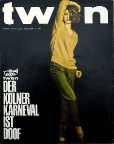 a magazine cover with a woman dancing on it's front and the words twn written in black