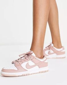 Nike Dunk Low sneakers in rose pink | ASOS Nike Sneakers With Textured Sole For Light Sports, Pink Sports Sneakers With Vulcanized Sole, Pink High-top Lace-up Sneakers With Textured Sole, Pink Athleisure Sneakers With Rubber Sole, Pink Lace-up High-top Sneakers With Textured Sole, Pink High-top Running Sneakers With Round Toe, Pink High-top Sneakers For Running With Round Toe, Pink Athleisure High-top Sneakers With Boost Midsole, Pink Cushioned High-top Sneakers For Athleisure