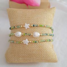 Beautiful Dainty Crystal Bracelet. 3 In 1 Matching Tiny Bead Crystal Bracelet. Great To Wear On Summertime, Festival, Party, Vacation, Holiday, Banquet, Beach, Fall, Winter Or Everyday Wear. Excellent As A Unique Gift For To Keep It For Yourself. Details: Materials: Premium Glass Beads 3mm, 18k Gold Plated Spacer Beads 4mm, Freshwater Pearl, "You Are My Sunshine" Pendant Stainless Steel Gold. Handmade Item. Size: 6 Inches When Fully Closed And 10.5 Inches When Fully Open, It's Made Adjustable So Long Bead Bracelet, Beaded Beachy Jewelry, Matching Pearl Bracelets, Festival Bead Bracelets, Green Handmade Jewelry, Cat Beaded Bracelet, Fancy Bracelets Gold, 10mm Bead Bracelet, Trending Beaded Bracelets