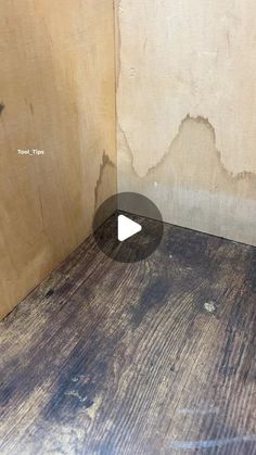 the corner of a room that has been stripped off