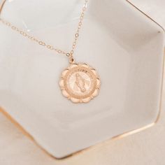 Miraculous Medal Medallion Necklace - Stella & Tide