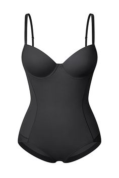 This everyday shapewear bodysuit holds in your core, shapes and lifts your butt, and provides support for your chest. Its whisper-soft, seamless construction and high-cut leg make this sculpting piece an essential for enhancing your body's natural shape. Solid Underbust Shapewear With Built-in Bra, Solid Shapewear With Built-in Bra, Solid Shapewear With Built-in Bra And Shaping Fit, Elegant Solid Color Push-up Shapewear, Elegant Push-up Lined Body Shapewear, Sculpting Shapewear With Built-in Bra And Underwire, Elegant Sculpting Push-up Shapewear, Elegant Push-up Bodysuit With Medium Bust Support, Elegant Sculpting Push-up Bodysuit