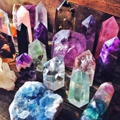 Fluorite Crystal Points // Crystal Fairy Vibes Kristina Webb, Crystal Aesthetic, Spiritual Crystals, Pretty Rocks, Rocks Crystals, Crystal Magic, Gemstones Crystals, Gems Crystals, Fluorite Crystal