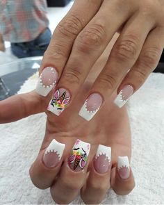 Unicorn nails and unicorn nail designs to try Trendy Manicure, Kawaii Nail Art, Kawaii Store, Nail Art Wedding, Kawaii Nails, Easter Nails