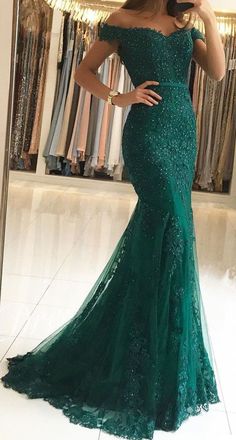 Dark Green Prom Dresses, Dresses For Women Formal, Wedding Dress Black, Mermaid Prom Dresses Lace, Prom 2020, Gaun Fashion, Green Prom, Prom Dress Ideas, Prom Dresses 2019