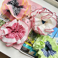 Gingham Scrunchie, Red Scrunchie, Layer Hair, Scrunchie Styles, Bridesmaid Hair Accessories, Velvet Scrunchie, Padded Headband, Tie Gifts, White Headband