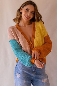 Knit Colorful Cardigan for Women, Cotton Cardigan, Knit V-neck Sweater, Multi Color Patckwork Jacket, Chunky Cropped Cardigan, Gift for Her - Etsy Multicolor Knit V-neck Cardigan, Multicolor V-neck Color Block Cardigan, Multicolor Knitted V-neck Cardigan, Trendy Multicolor V-neck Sweater, Green Color Block Long Sleeve Cardigan, Green Long Sleeve Color Block Cardigan, Multicolor Patchwork V-neck Outerwear, Trendy Green Color Block Cardigan, Multicolor Color Block Cardigan