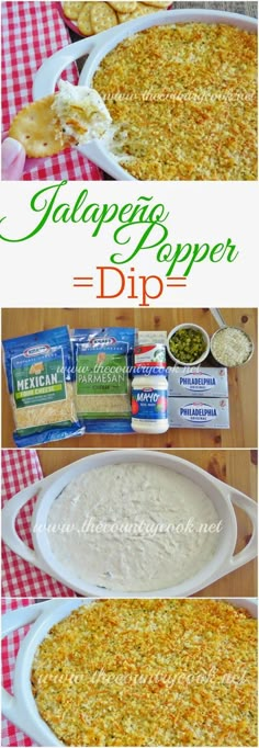 an image of a casserole dish with cheese and dip in the bottom photo