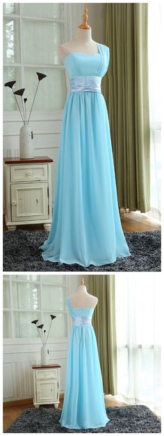 Light Blue Bridesmaid Dress For Wedding, Blue Bridesmaid Gown With Sweetheart Neckline, Blue Sleeveless Bridesmaid Dress For Banquet, Light Blue Bridesmaid Evening Dress For Prom, Blue Bridesmaid Dress With Sweep Train For Prom, Blue Chiffon Floor-length Bridesmaid Dress, Blue Bridesmaid Dress With Fitted Bodice For Prom, Blue Fitted Bodice Prom Dress, Blue Bridesmaid Dress For Prom Season Homecoming