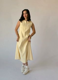 High Neck Dress For Daywear In Fall, Chic High Neck Dress For Day Out, High Neck Dress For Fall Daywear, Chic Midi Dress With French Seams, Chic High Neck Midi Dress For Daywear, Chic Spring Dress With Seam Detailing, Chic Spring High-neck Maxi Dress, Fall A-line Midi Dress For Daywear, Chic High Neck Day Dresses