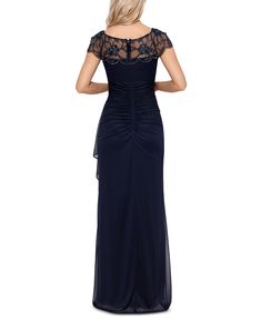 XSCAPE Embellished-Neck Gown & Reviews - Dresses - Women - Macy's Gowns For Plus Size Women, Gowns For Plus Size, Petite Evening Dresses, Macys Women, Xscape Dresses, Evening Dress Collection, Long Evening Dress, Mob Dresses, Gowns Online