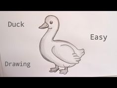 a drawing of a duck that is easy to draw