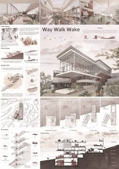 an architectural diagram shows the various sections of a building and how they are used to make it