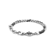 This Diesel Steel Silver Bracelet DX1498931 is expertly crafted with durable steel and features a sleek silver finish. The modern design adds a touch of sophistication to any outfit. With its high-quality materials and stylish look, this bracelet is the perfect accessory for any fashion-forward individual. Diesel's chain bracelet features two-tone stainless steel and a lobster clasp closure. Diesel Jewelry, Police Jewelry, D1 Milano, Designer Watches, Jewelry Lookbook, Jewelry Case, Modern Aesthetic, 14kt Gold, Watch Design