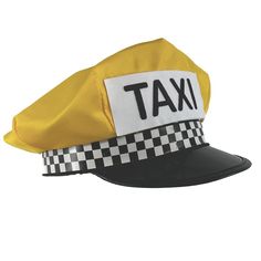 PRICES MAY VARY. Classic Style Taxi Cab Driver Hat With Black & White Checkered Band and Matching Black & White Patch Perfect For Costumes or Theatrical Productions Yellow Hat with TAXI Written In Black on White Patch Sized To Fit Most Measures 22 1/2" Driving cab all day? Don't worry, this hat will stay comfortable all day long!