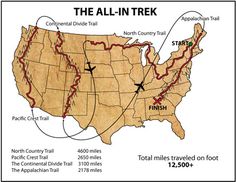 the all - in - trek route map shows where each trail is located and how it's possible