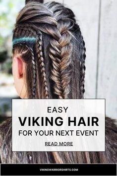 "Scarily Stylish: Halloween Hairdos You’ll Want to Try!" Barbarian Hairstyles, Viking Woman Hairstyles, Haircut For Big Head, Female Viking Hair, Viking Hair Tutorial, Diy Viking Hair, Easy Viking Hairstyles Women, Viking Women Hairstyles, Viking Braids Female