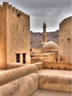 an image of a building that looks like it is in the middle of some desert