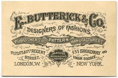 an old advertisement for butterick's co, which is now on display at the new york public library