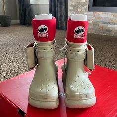 Pringles X Crocs Boots - Women’s Size 8/Mens Size 6 - New In Box. Includes Unopened Croc Tail Party Can Of Pringles. Croc Boots, Crocs Boots, Women's Crocs, Crocs Shoes, Box Color, Boots Women, Winter Rain, Cool Things, Rain Boots