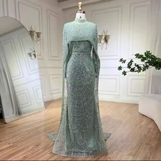 Questions? Leave A Comment Below! Item Is Custom Made. Shipping Will Take Up To 4 Weeks. Arabic Evening Dress, Dress Arabic, Arabic Fashion, Wedding Evening Dress, Dress For Formal, Muslim Dresses, Long Cape, Maid Of Honour Dresses, Dresses Wedding Guest