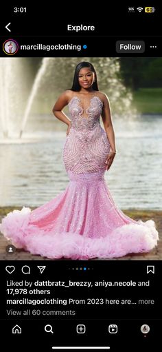 Purple Prom Dress Mermaid, Prom Couples Outfits, Quinceanera Dances, Light Pink Prom Dress, Prom Dress Mermaid, Hoco Ideas