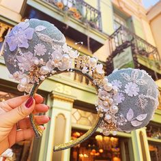 Handcrafted and made with pixie dust!  These unique ears will add sparkle to any day in the Parks! Each headband has been tested and is super comfortable. Each headband is lined and designed to stay in place for all day wear! If you would like to add some extra stability, you can add either a plastic comb or rubber teeth to your ears and I will attach for you.  Fabric color and embellishments may differ slightly in person due to phone or computer screen. Ears are handmade. Embellished Ears have rhinestones, pearls and other embellishments that are individually hand-placed. Puffy Ears are sewn to have extra durability. Each pair of Ears should be packed and stored carefully and handled with love. This will ensure you have many years of enjoyment for your trips.  *If you have a trip coming u Birthday Minnie Ears, Cute Disney Stuff, 2000s Fashion Inspiration, Disney Ears Headband, Disney Bachelorette, Disneyland Ears, Disney Mickey Ears, Disney World Outfits, Padme Amidala