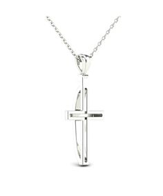 Le Petit Collection Diamond 14k White Gold Cross Pendant With Chain View 4 Fine Jewelry In White Gold With Shiny Finish, 14k White Gold Necklace With Shiny Finish, Modern 14k White Gold Jewelry As Gift, White Gold Diamond Jewelry With Shiny Finish, Formal White Gold Cross Necklace With Diamond Cut, White Gold Formal Cross Pendant Necklace, Modern Necklaces With Cross Pendant As Gift, Modern Necklaces With Cross Pendant For Gift, Modern Cross Pendant Necklaces As Gift