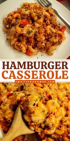 Here's a family-friendly dinner! This Hamburger Casserole recipe features sweet onions, bell peppers, garlic, tomatoes, and elbow macaroni. All in a blanket of melty Monterey Jack and cheddar cheese. Serve this quick and easy hearty casserole for a yummy comfort food! Casserole Hamburger, Noodles Ground Beef, Easy Hamburger Casserole, Macaroni Casserole, Hamburger Casseroles Recipes, Ground Beef Casserole Recipes, Sweet Onions, Hamburger Casserole, Hearty Casseroles