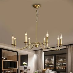 Bulb Base:E12 / E14; Bulb Type:LED; Suggested Space Fit:Living Room,Dining Room; Type:Chandelier; Style:Country,Vintage; Finish:Brass; Suggested Room Size:10-15㎡; Fixture Height:35; Fixture Width:70; Fixture Length:70; Chain/Cord Adjustable or Not:Chain / Cord Adjustable; Number of Bulb:8-Light,4-Light,6-Light; Light Source Included or Not:Bulb Not Included; Fixture Material:Metal; Shade Material:Metal; Decoration Material:Metal; Certification:SAA,UL,VDE,FCC,CE Certified,RoHS; Suitable Rooms:Dining Room; Design:Sputnik,Minimalist; Features:Candle Style; Listing Date:07/21/2023 Unique Chandeliers Dining Room, Living Room Chandelier Ideas, Dining Room Chandelier Ideas, Dining Room Lighting Chandeliers, Colonial Dining Room, Cheap Candles, Bar Farmhouse, Chandeliers For Dining Room, Foyer Living Room