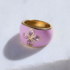 Pink Nickelmark Cigar Ring - Nickel & Suede Pink Enamel Promise Ring, Pink Enamel Rings For Gift, Pink Enamel Anniversary Ring, Fine Pink Enamel Rings, Fine Jewelry Pink Enamel Ring, Pink Enamel Ring For Anniversary, Pink Enamel Ring Fine Jewelry For Anniversary, Pink Enamel Ring For Anniversary, Fine Jewelry Style, Pink Enamel Ring Fine Jewelry