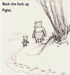 winnie the pooh and piglet are walking together