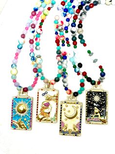 - Vintage bohemian style painting in enamel with zirconia - Pendant dimensions: Almost 2” x 1” - Link chain necklace length: 28” - Wear long or adjusted as double choker, bracelet, anklet and more. - The necklace has no closure, if desired please add the push down link closure to transform the piece to use it and create your own style. Available images: - Inner Strength & Leadership: Passionate, caring, confident, kind and gentle, patient, balanced, soft, sensitive, passionate and fun. - The Star: Healed, determined, hopeful, self believer, friendly, dreamer and ideal, humanitarians and revolutionaries, inventors and philosophers. Intellectual, artistic and idealistic by nature, Passionate about social welfare issues. Believe in working towards the greater good of humanity. - The Moon: Mys Never Grow Old, Vintage Bohemian Style, Jewelry Online Store, Necklace Chain Lengths, Greater Good, No Closure, Link Chain Necklace, Online Jewelry Store, Inner Strength