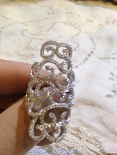 Hand made vintage filigree ring All pave set Cubic Zirconia in Sterling Silver Size 7 All rings are shipped in a nice gift box. Check out our over a THOUSAND great reviews Engraving is $4 per letter and is not always perfect depending on the piece. It can take a few days if the jeweler is busy. This is payable to Paypal Judithsltd@gmail.com Luxury Sparkling Rings For Gift, Elegant Silver Diamond Ring With Sparkling Stones, Elegant Wedding Rings With Sparkling Stones, Elegant Rings With Sparkling Stones For Formal Occasions, Elegant Silver Diamond Ring For Party, Dazzling Diamond Ring With Sparkling Stones For Gift, Elegant Silver Diamond Ring With Sparkle, Elegant Sparkling Diamond Ring Gift, Elegant Wedding Diamond Ring With Sparkling Stones