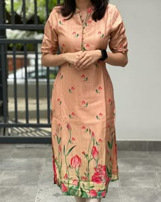 ❌SOLDOUT❌ E-1091 Kolam silk digital pichwai print kurti in elbow sleeves (with lining) Sizes:XS to XXL Mild soap handwash and steam ironing is recommended Dm for orders and price Colour may slightly vary due to lighting Model Size -Xs [kurti, festive, maxi, co ord, kurta sets, regular wear, casual wear, office wear, style, marriage] #kurti#casulakurti#dailywearkurti#smallbusiness#officewearkurti#officewearstyle#kurtisofeyal#festivekurtis#kurtidesign#kurtis #kurticollection#kurtifashio... Teen Girls Dresses, Kurta Pattern, Kurta Patterns, Simple Kurti, Salwar Designs, Dress Models, Designer Saree Blouse