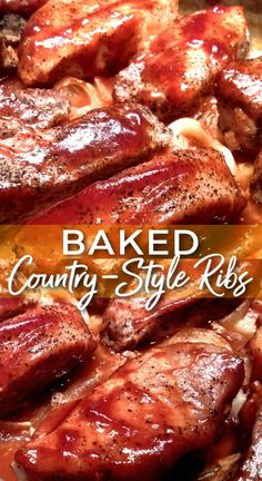 baked country style ribs with bbq sauce