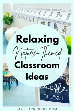 Discover the ultimate blend of tranquility and minimalism with these soothing nature-themed classroom ideas. Bring the beauty of the outdoors into your classroom and create a serene, relaxing learning environment for both you and your students. From calming color palettes to natural elements, these ideas will inspire you to design the perfect sanctuary for learning, reflection, and relaxation. Preschool Nature Theme Classroom, Nature Themed Kindergarten Classroom, Coastal Calm Classroom, Calming Preschool Classroom, Plant Themed Classroom Ideas, Calming Preschool Classroom Decor, Calm Nature Classroom Decor, Calming Classroom Colors, Classroom Themes Nature