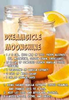 an orange smoothie recipe in a mason jar