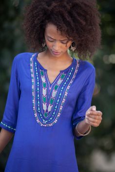 This gorgeous Royal blue Caftan is inspired by South American embroidery And Moroccan vibe a sleeve has matching embroidery for a harmonic look, can be transformed for any occasion from casual to special occasions. The dress is also available in Black - https://www.etsy.com/listing/258850403/ ✥ SIZES ✥ available in: S / M / L / XL ✥ Sizing: The S would fit: bust: 33.5'' (85cm) hips: 37'' (94cm) length: 34'' (86 cm) The M would fit: bust: 35'' (90 cm) hips: 38'' (96 cm) length: 34'' (86 cm) The L Festive Blue Kurta With Embroidered Neckline, Blue Kurta With Embroidered Neckline For Festive Occasions, Bohemian Embroidered Kaftan For Festive Occasions, Blue Festive Kaftan Straight Kurta, Festive Blue Straight Kurta Kaftan, Blue Kurta With Embroidered Neckline For Spring, Summer Kaftan With Embroidered Neckline, Summer Embroidered Neckline Straight Kurta Kaftan, Blue Summer Kurta With Embroidered Neckline