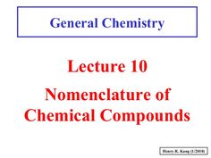 an image of a book cover with the words lecture 10 nonmeclature of chemical