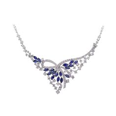 White Gold 14K Necklace Diamond 114-RND-2,99-G/SI1A Sapphire 18-3,33ct Weight 14.1 grams Length 50 cm With a heritage of ancient fine Swiss jewelry traditions, NATKINA is a Geneva based jewellery brand, which creates modern jewellery masterpieces suitable for every day life. It is our honour to create fine jewelry, and it’s for that reason that we choose to only work with high-quality, enduring materials that can almost immediately turn into family heirlooms. From our selection of precious metal Kalung Aesthetic, Drop Necklaces, Modern Jewellery, Pearl Drop Necklace, Jewellery Brand, Necklace Diamond, Blue Sapphire Diamond, Retro Jewelry, Antique Necklace