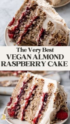 the very best vegan almond raspberry cake