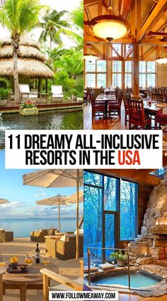 11 Dreamy All Inclusive Resorts In The USA Us All Inclusive Resorts, Honeymoon Destinations All Inclusive, Us Honeymoon, Best Tropical Vacations, Resorts Usa, Us Honeymoon Destinations, Resorts In The Us, Us Couple, Couples Resorts