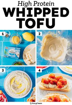 the steps to make high protein whipped tofu