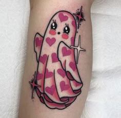 Fleshy Art, Kawaii Tattoos, Whole Tattoo, Cartoon Tattoo Ideas, Twin Tattoos, Pumpkin Tattoo, Tattoo Salon, Tattoo Expo