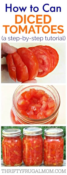 how to can diced tomatoes in a canning jar